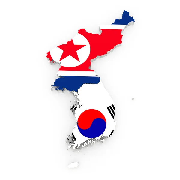 Mapa de corea. — Foto de Stock