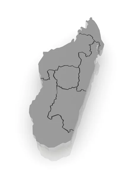 El mapa de Madagascar — Foto de Stock