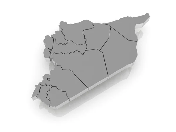 Mapa Sýrie — Stock fotografie