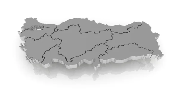 Landkarte der Türkei. — Stockfoto