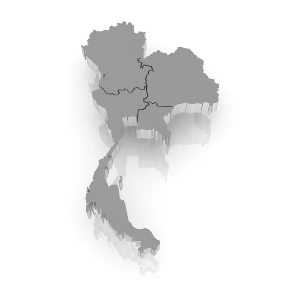 タイの地図. — ストック写真