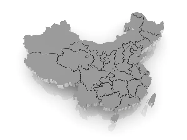 El mapa de China — Foto de Stock