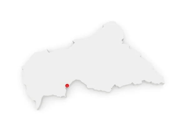 Karte der zentralafrikanischen Republik (Auto). — Stockfoto