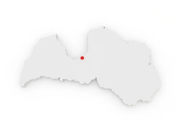 Map of Latvia. — Stock Photo, Image