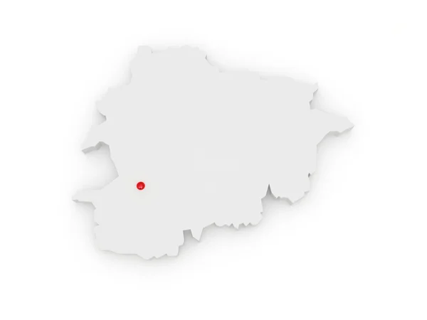 Map of Andorra. — Stock Photo, Image