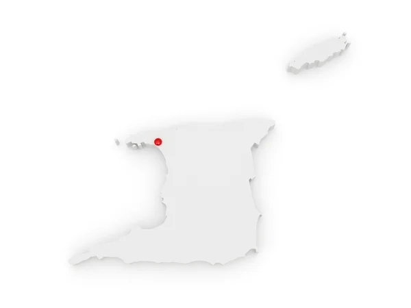 El mapa de Trinidad . —  Fotos de Stock