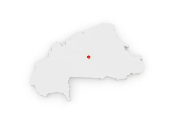 Karte von Burkina Faso. — Stockfoto