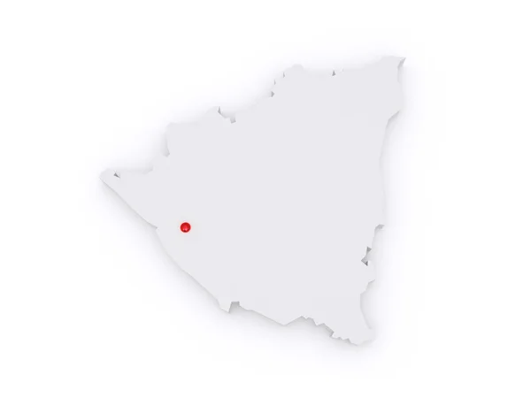 Map of Nicaragua. — Stock Photo, Image