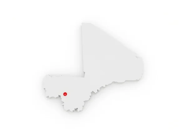 Karte von Mali. — Stockfoto