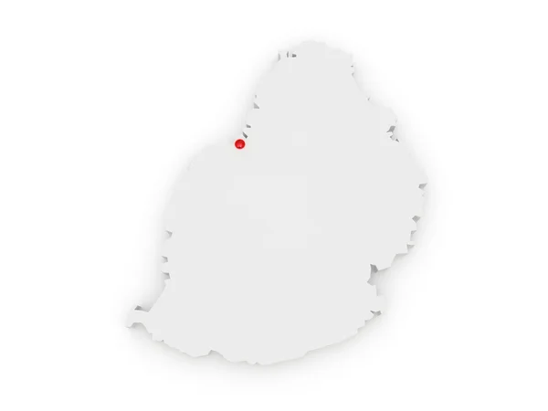 Map of Mauritius. — Stock Photo, Image