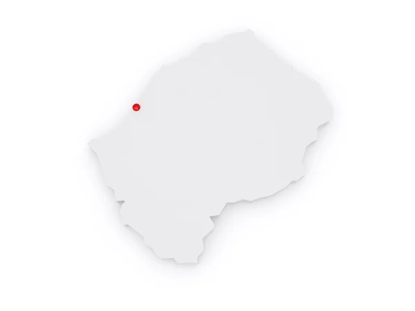 La mappa di Lesotho — Foto Stock