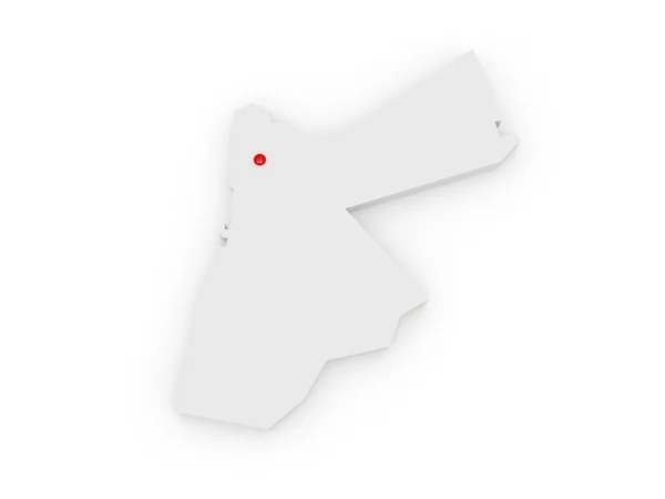 요르단의 지도 — 스톡 사진