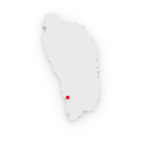 Karte von Dominica — Stockfoto