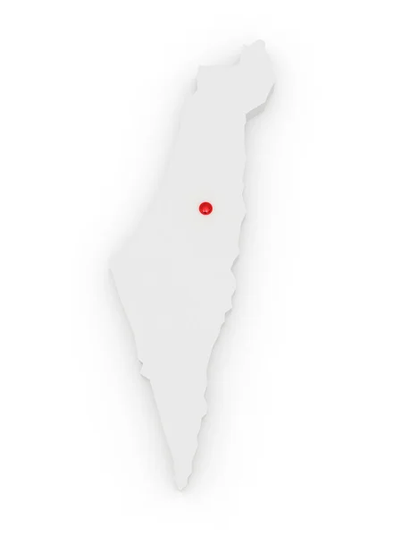 El mapa de Israel . —  Fotos de Stock