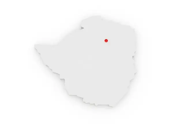 Zimbabve Haritası — Stok fotoğraf