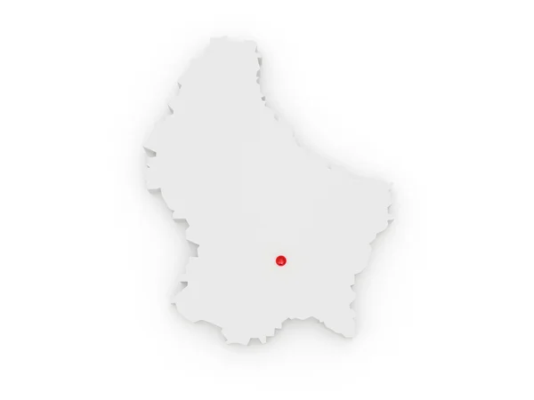 Luxembourg térképe — Stock Fotó