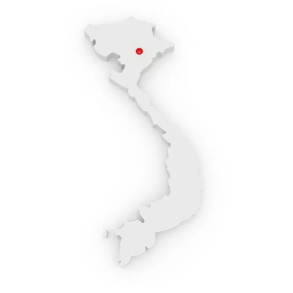 Карта В'єтнаму — стокове фото