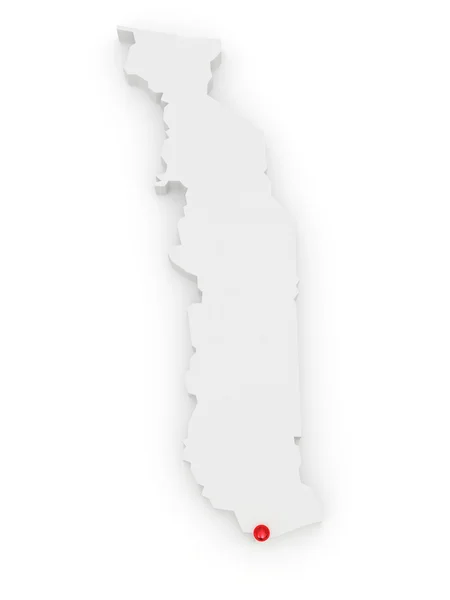 Karte von Togo — Stockfoto