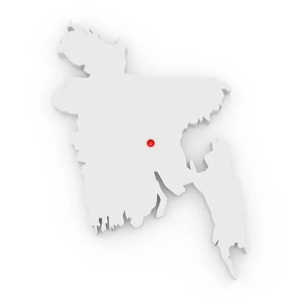 El mapa de Bangladesh —  Fotos de Stock