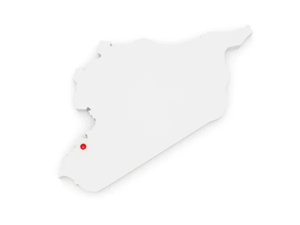 Mapa da Síria . — Fotografia de Stock