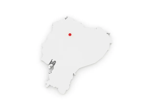 厄瓜多尔的地图. — 图库照片