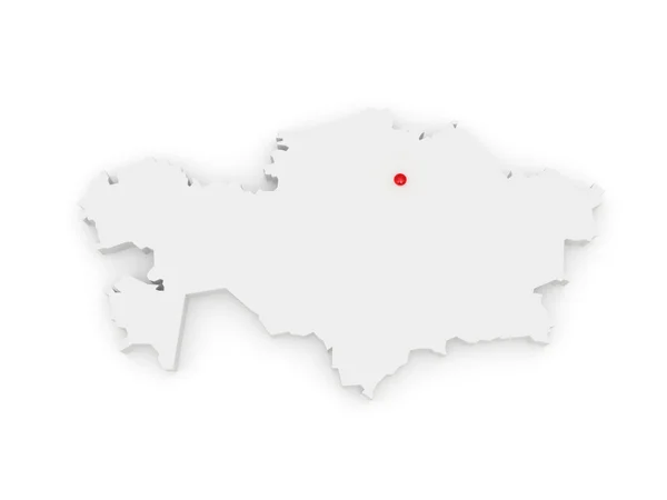 Map of Kazakhstan — Stock Photo, Image