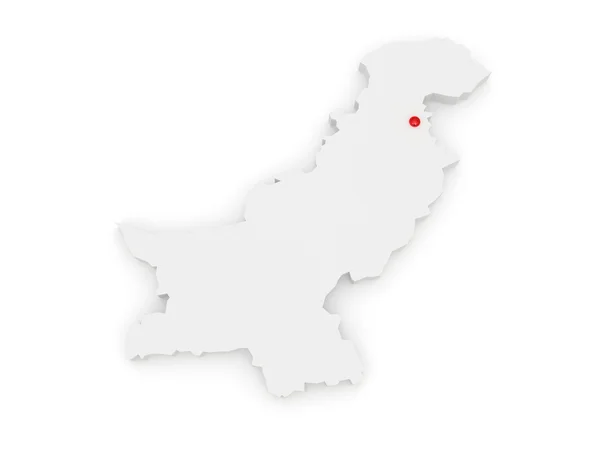 El mapa de Pakistán . — Foto de Stock