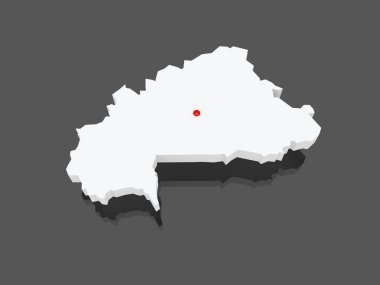 Burkina Faso Haritası.