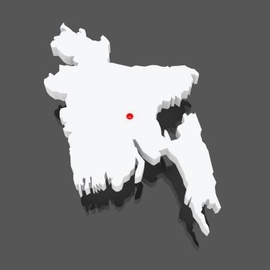 Bangladeş Haritası.
