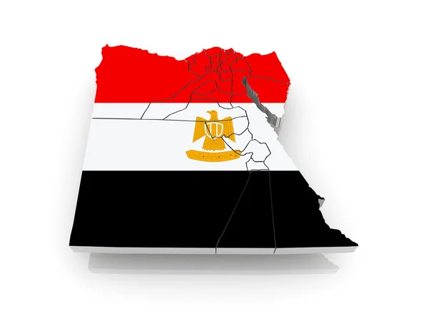 Kaart van Egypte. — Stockfoto
