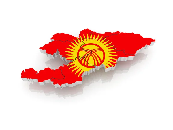 La carte du Kirghizistan — Photo