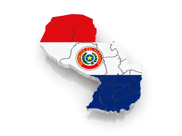 La mappa di Paraguay . — Foto Stock