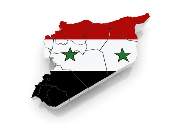 Karte von Syrien. — Stockfoto
