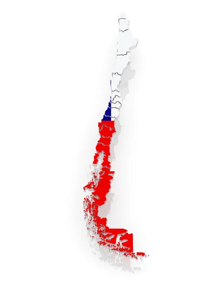 O mapa de Chile . — Fotografia de Stock