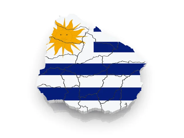 Map of Uruguay. — Stock Photo, Image