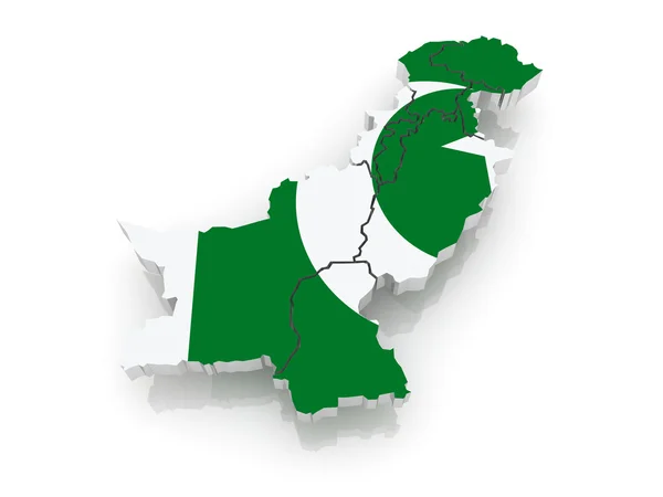 O mapa de Paquistão . — Fotografia de Stock