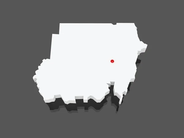 Map of Sudan — Stock Photo, Image