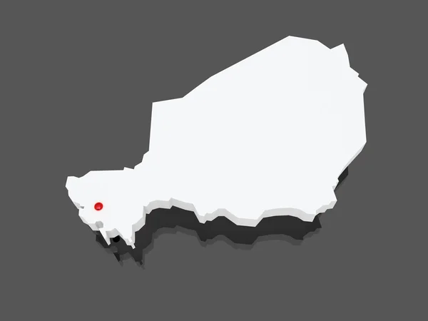 El mapa de Níger . — Foto de Stock
