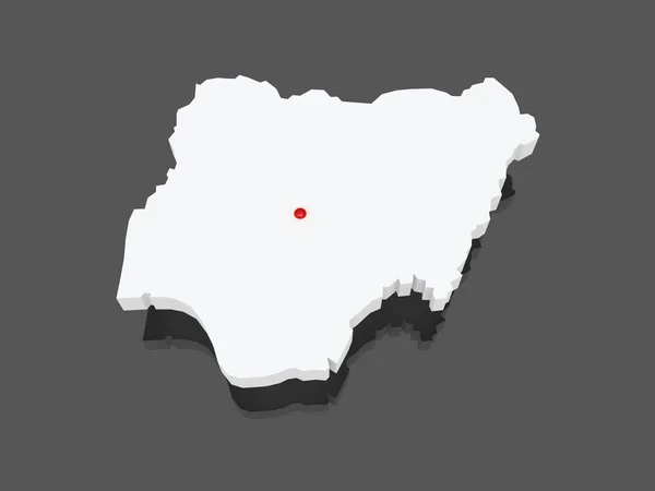 Mapa de nigeria . — Fotografia de Stock