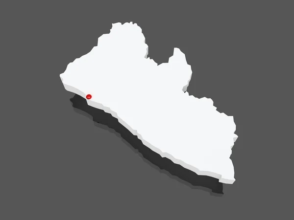 Mapa Liberii. — Zdjęcie stockowe