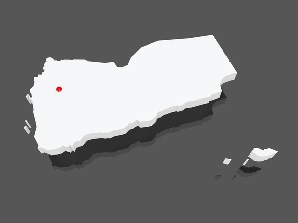 El mapa de Yemen . — Foto de Stock