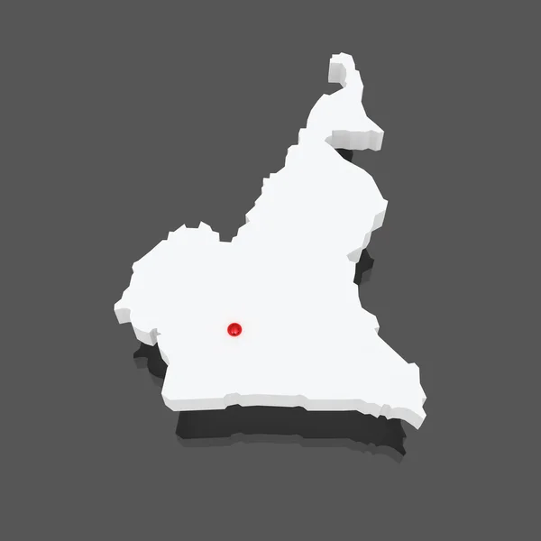 O mapa de Camarões . — Fotografia de Stock