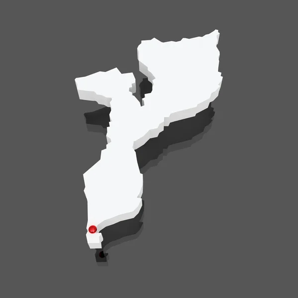Mapa Mozambiku. — Zdjęcie stockowe