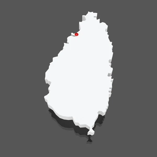 Map of Saint Lucia. — Stock Photo, Image