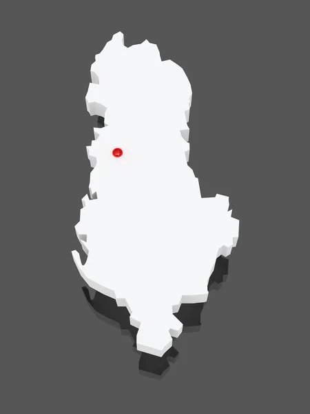 แผนที่ของแอลเบเนีย — ภาพถ่ายสต็อก