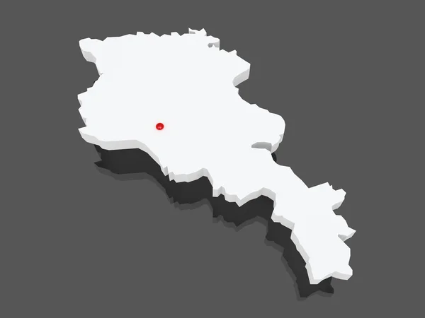 O mapa de Arménia — Fotografia de Stock