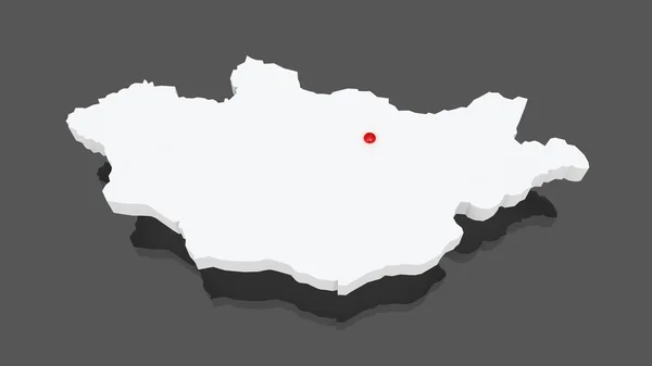 O mapa de Mongólia — Fotografia de Stock