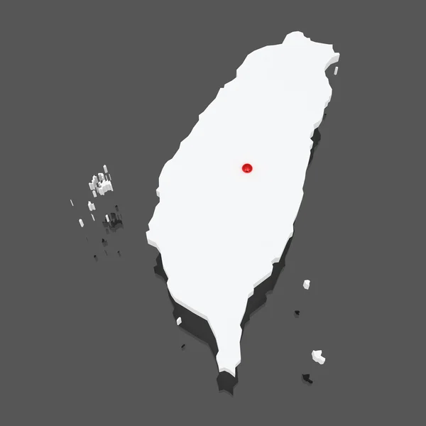 Tayvan Haritası. — Stok fotoğraf