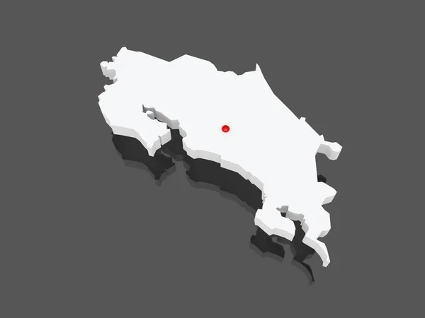 哥斯达黎加地图. — 图库照片