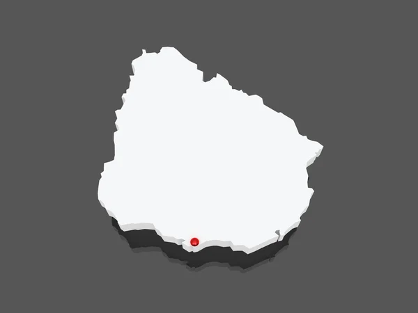 우루과이의 지도. — 스톡 사진